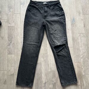 Good American Black Straight‎ Legs Jeans 10/30